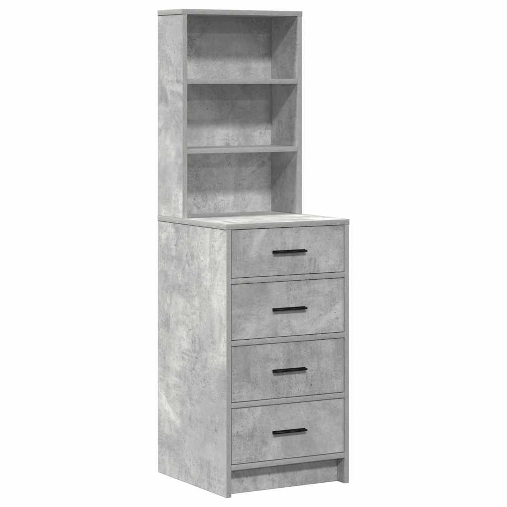 Öltözködőasztal 3 pcs Szürke 40 x 41 x 135 cm Szerelt Fa