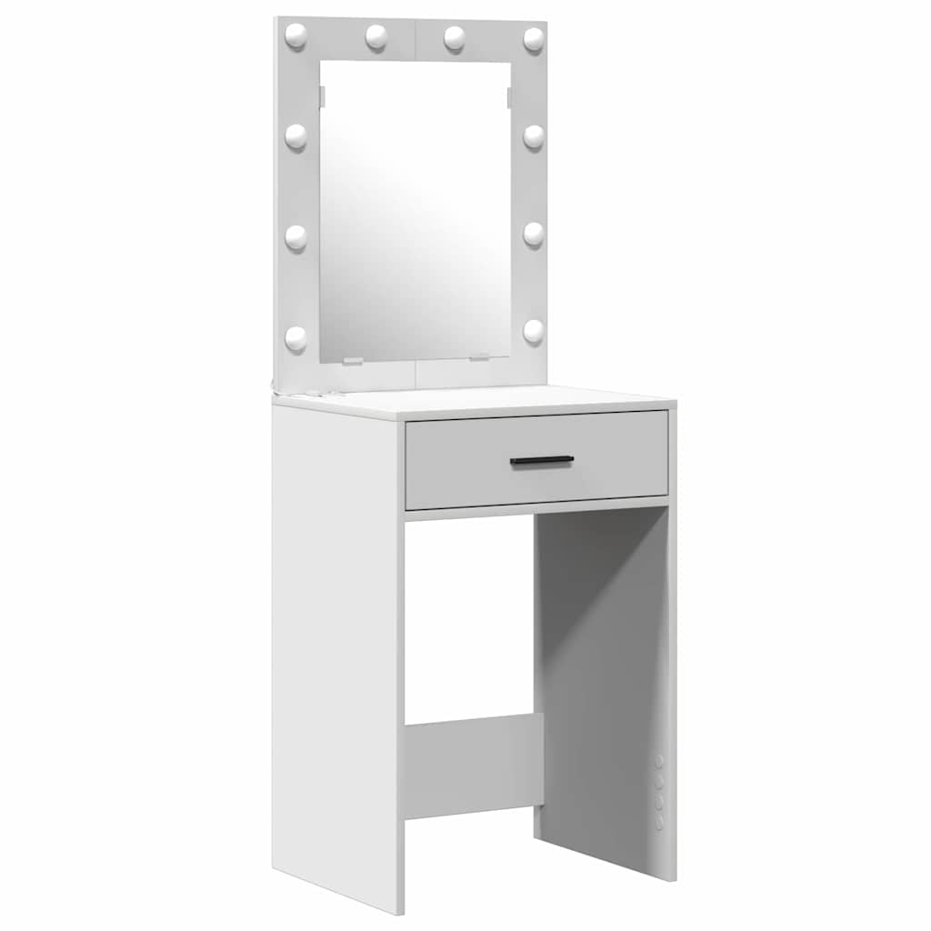 Öltözködőasztal fiókkal 2 pcs Fehér 50 x 41 x 135 cm Faanyag