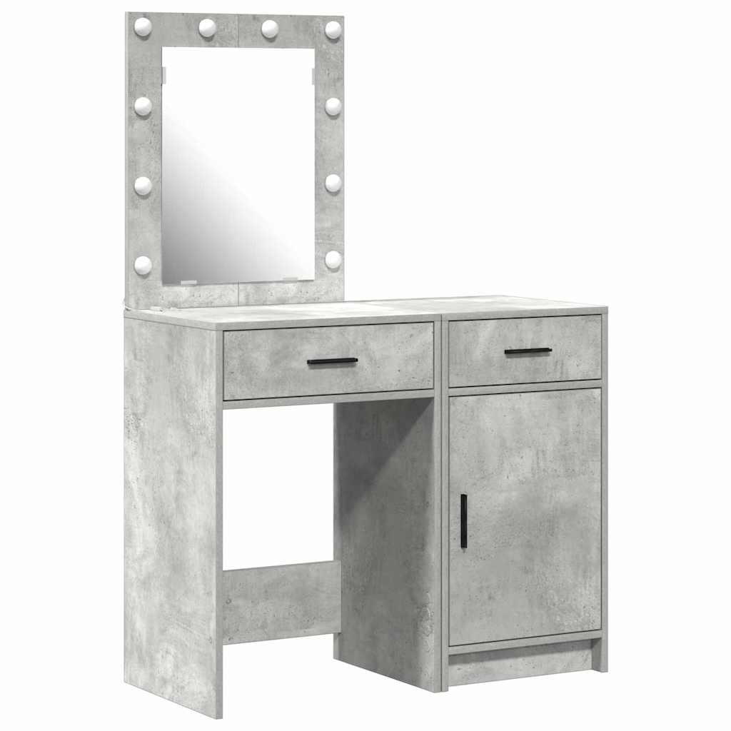Öltözködőasztal 2 pcs Szürke 50 x 41 x 135 cm Szerelt Fa