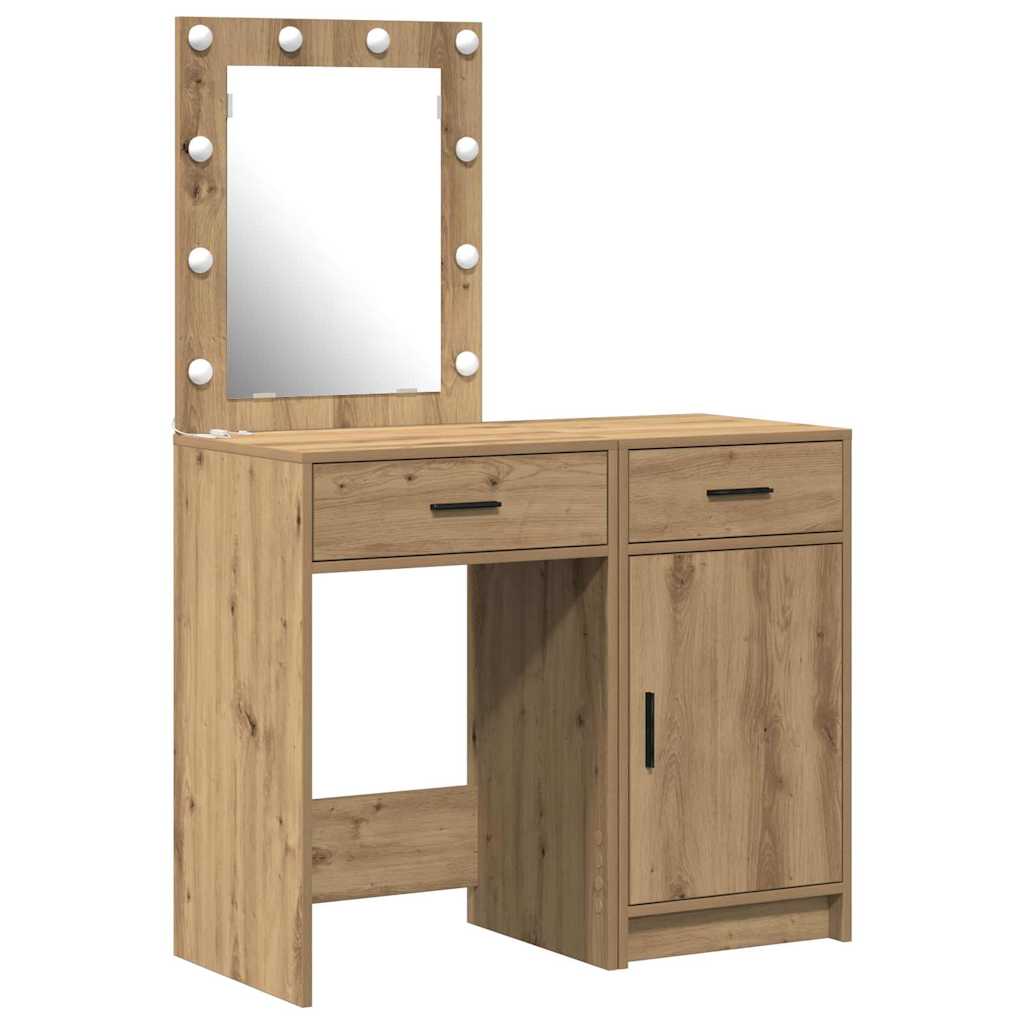 Öltözködőasztal 2 pcs Barna 50 x 41 x 135 cm Faanyag