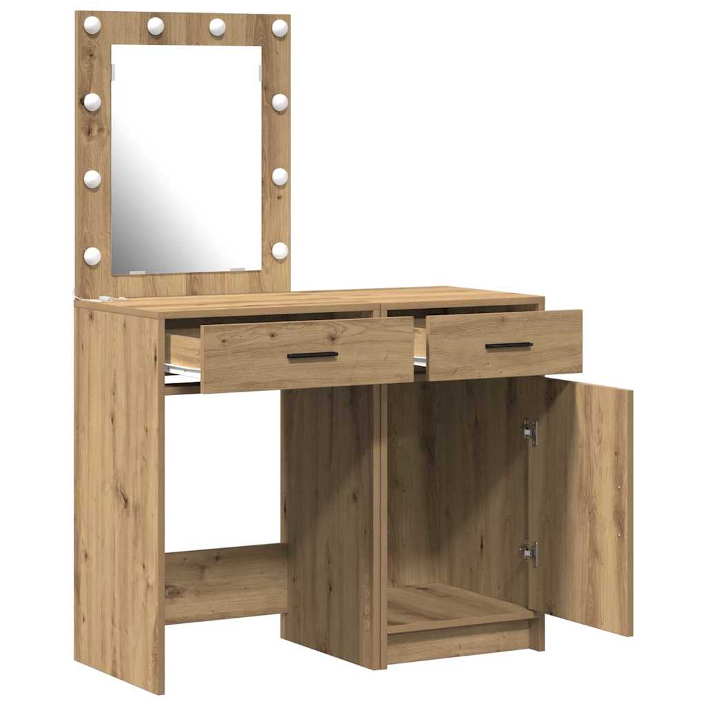 Öltözködőasztal 2 pcs Barna 50 x 41 x 135 cm Faanyag