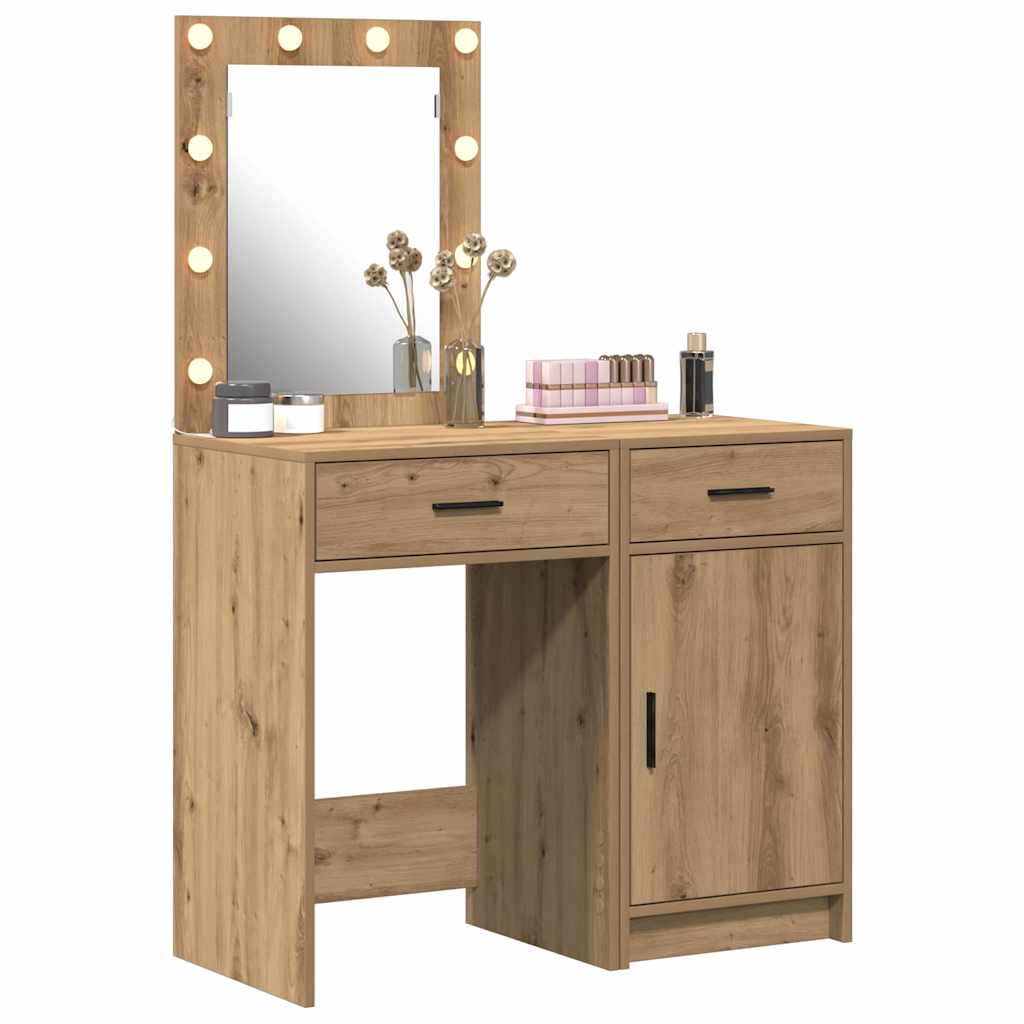 Öltözködőasztal 2 pcs Barna 50 x 41 x 135 cm Faanyag