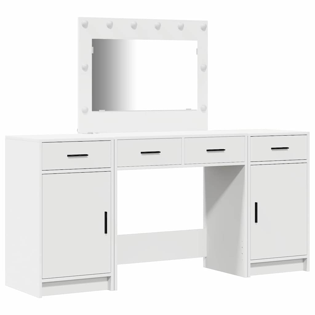 Öltözködőasztal 3 pcs Fehér 78,5 x 41 x 135 cm Szerelt Fa