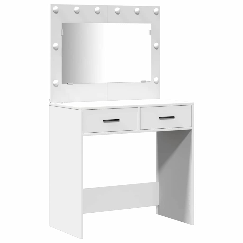 Öltözködőasztal 3 pcs Fehér 78,5 x 41 x 135 cm Szerelt Fa
