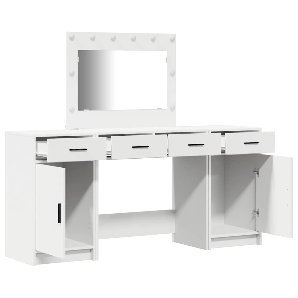 Öltözködőasztal 3 pcs Fehér 78,5 x 41 x 135 cm Szerelt Fa