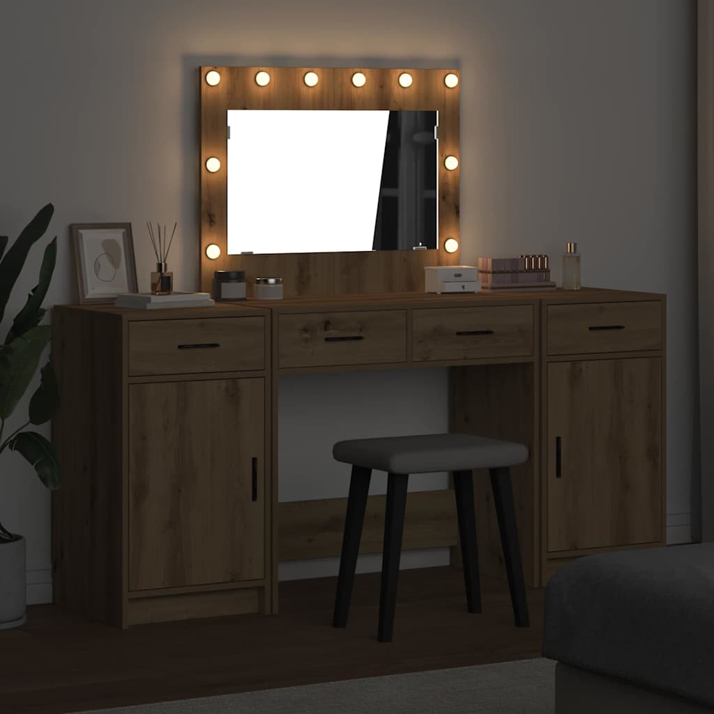 Öltözködőasztal 3 pcs Barna 78,5 x 41 x 135 cm Szerelt Fa