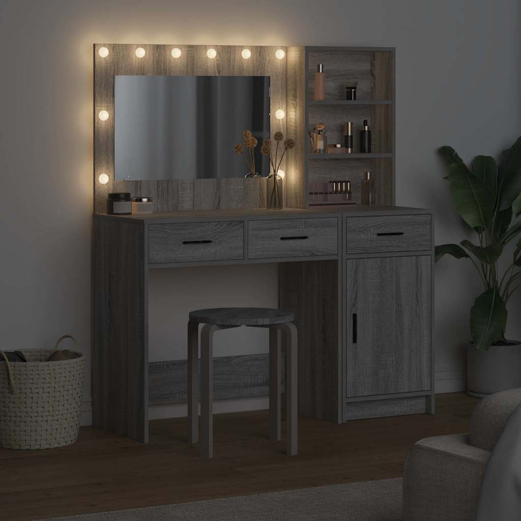 Öltözködőasztal 2 pcs Szürke 78,5 x 41 x 135 cm Szerelt Fa