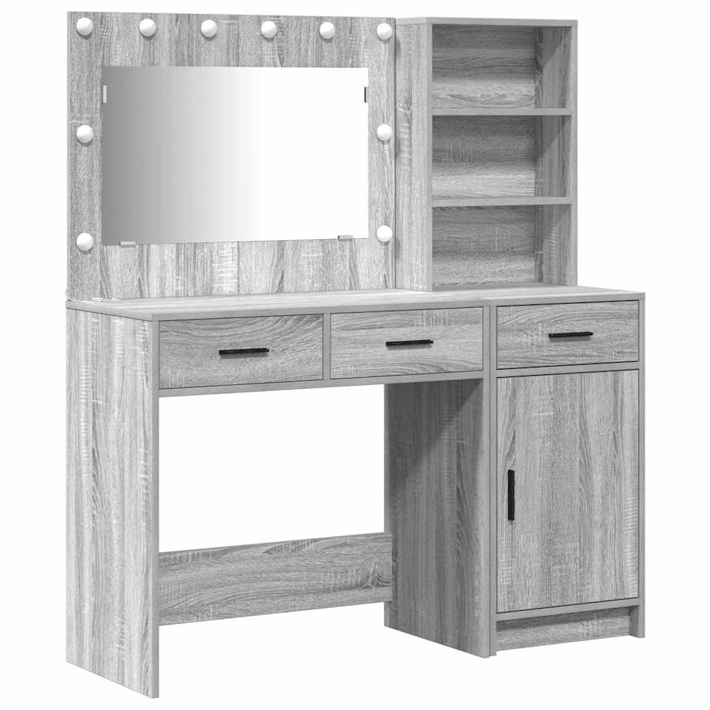 Öltözködőasztal 2 pcs Szürke 78,5 x 41 x 135 cm Szerelt Fa