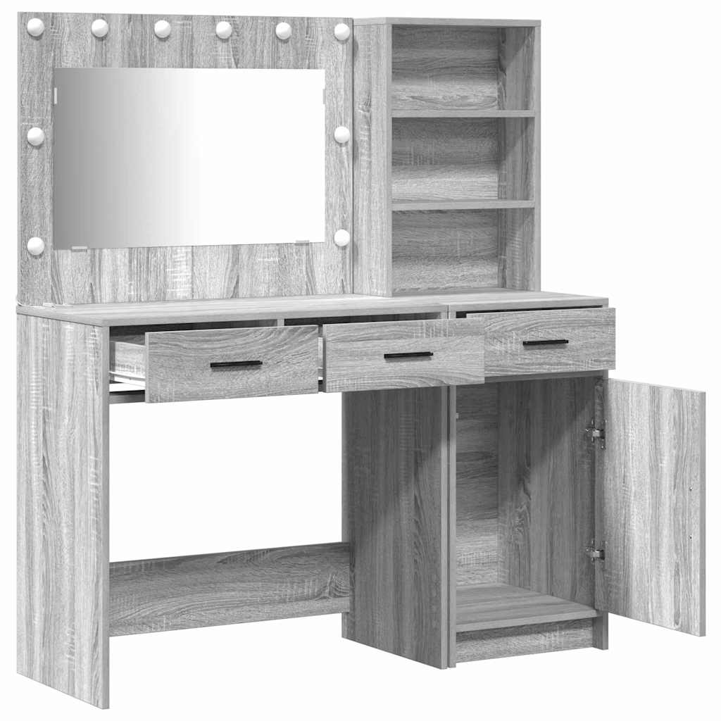 Öltözködőasztal 2 pcs Szürke 78,5 x 41 x 135 cm Szerelt Fa