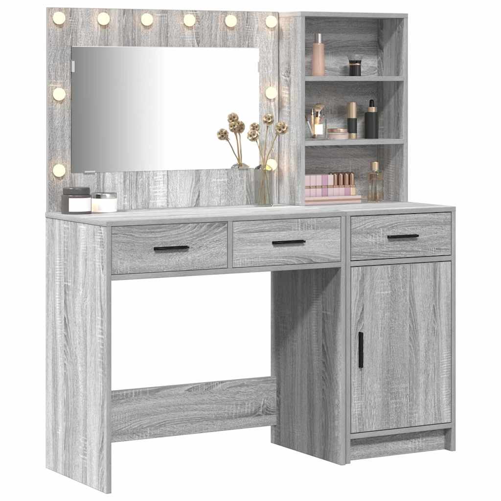 Öltözködőasztal 2 pcs Szürke 78,5 x 41 x 135 cm Szerelt Fa