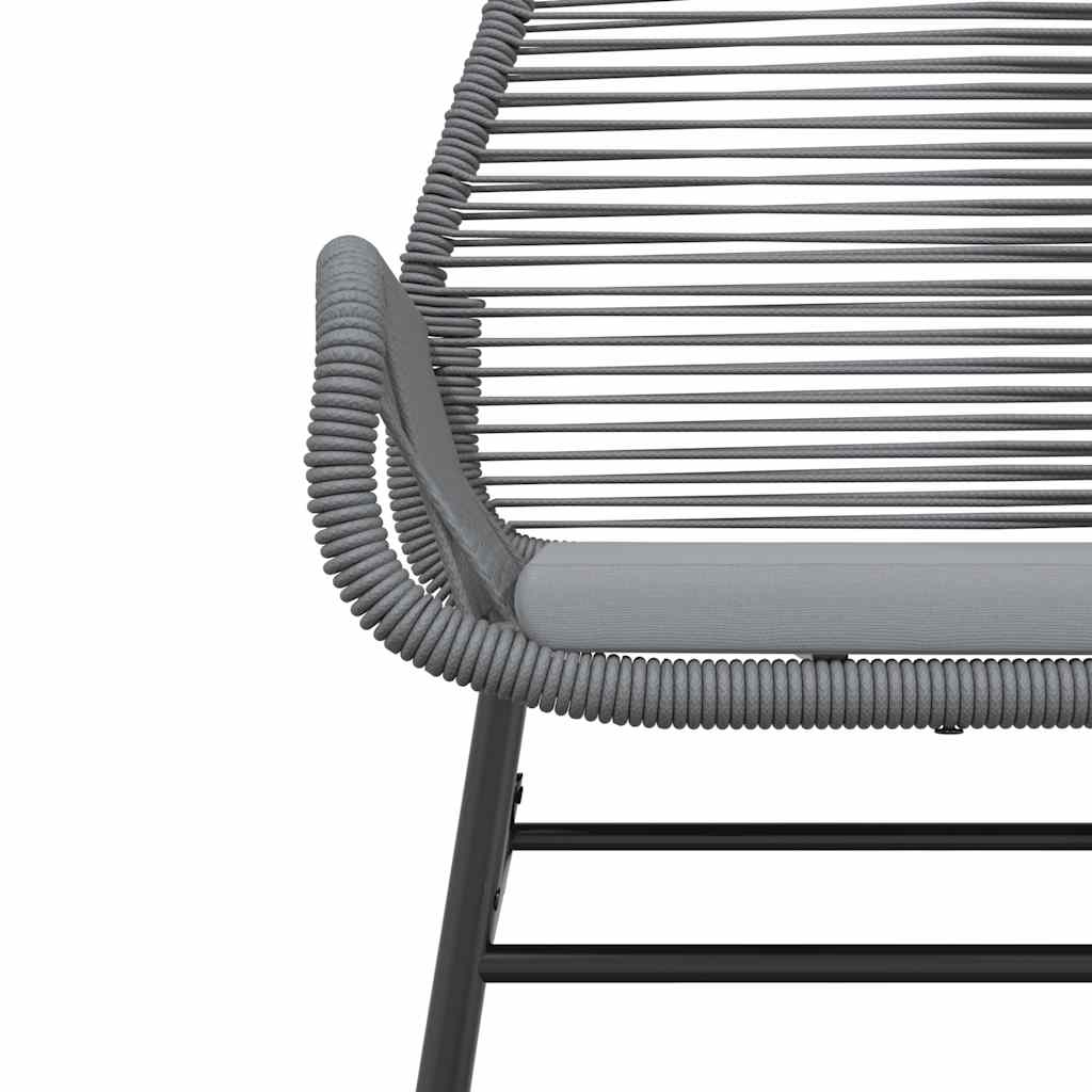 3 részes szürke polyrattan üveg kerti étkezőgarnitúra párnával