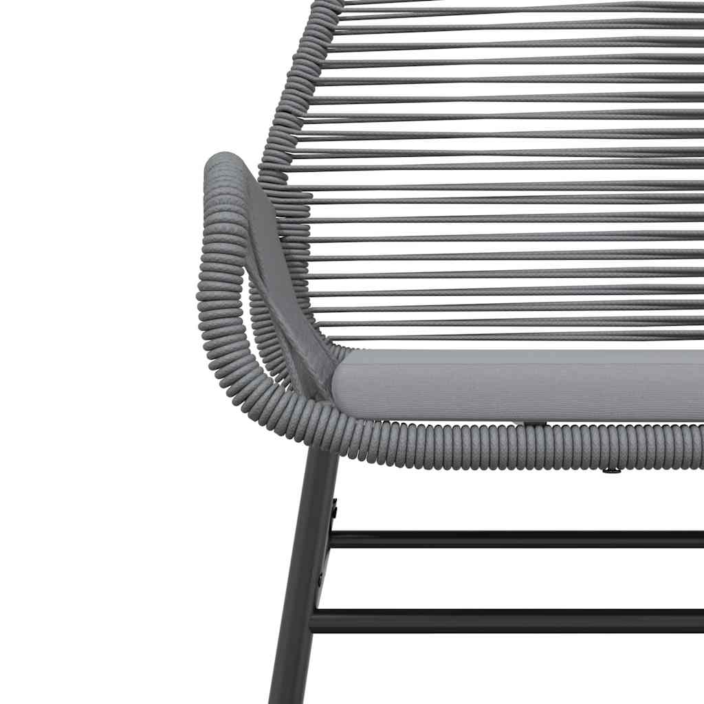 5 részes szürke polyrattan üveg kerti étkezőgarnitúra párnával