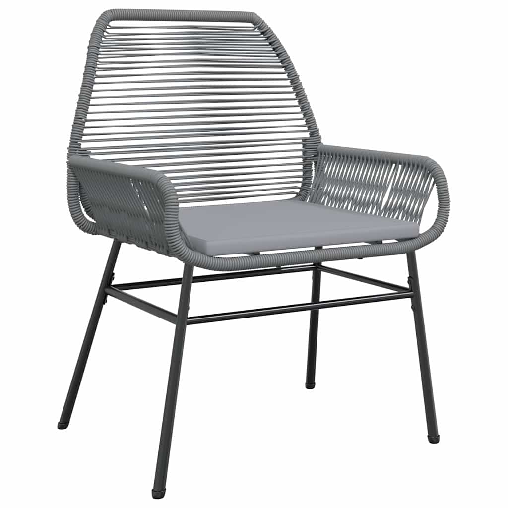 5 részes szürke polyrattan üveg kerti étkezőgarnitúra párnával