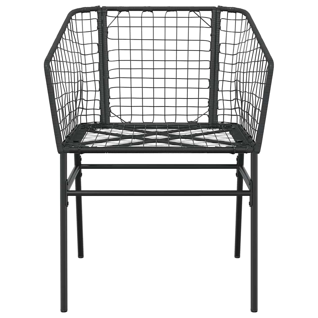 7 részes fekete polyrattan üveg kerti étkezőgarnitúra