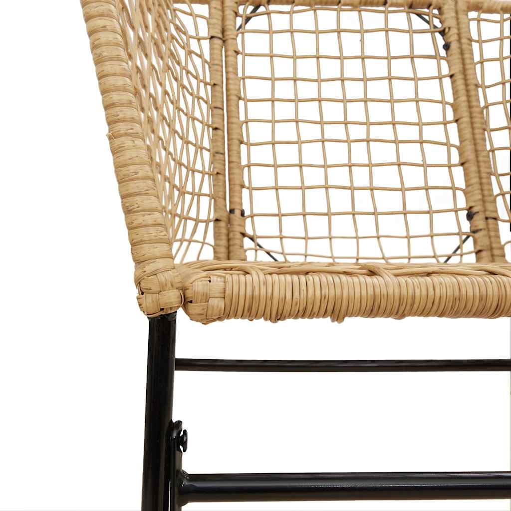 5 észes barna polyrattan üveg kerti étkezőgarnitúra