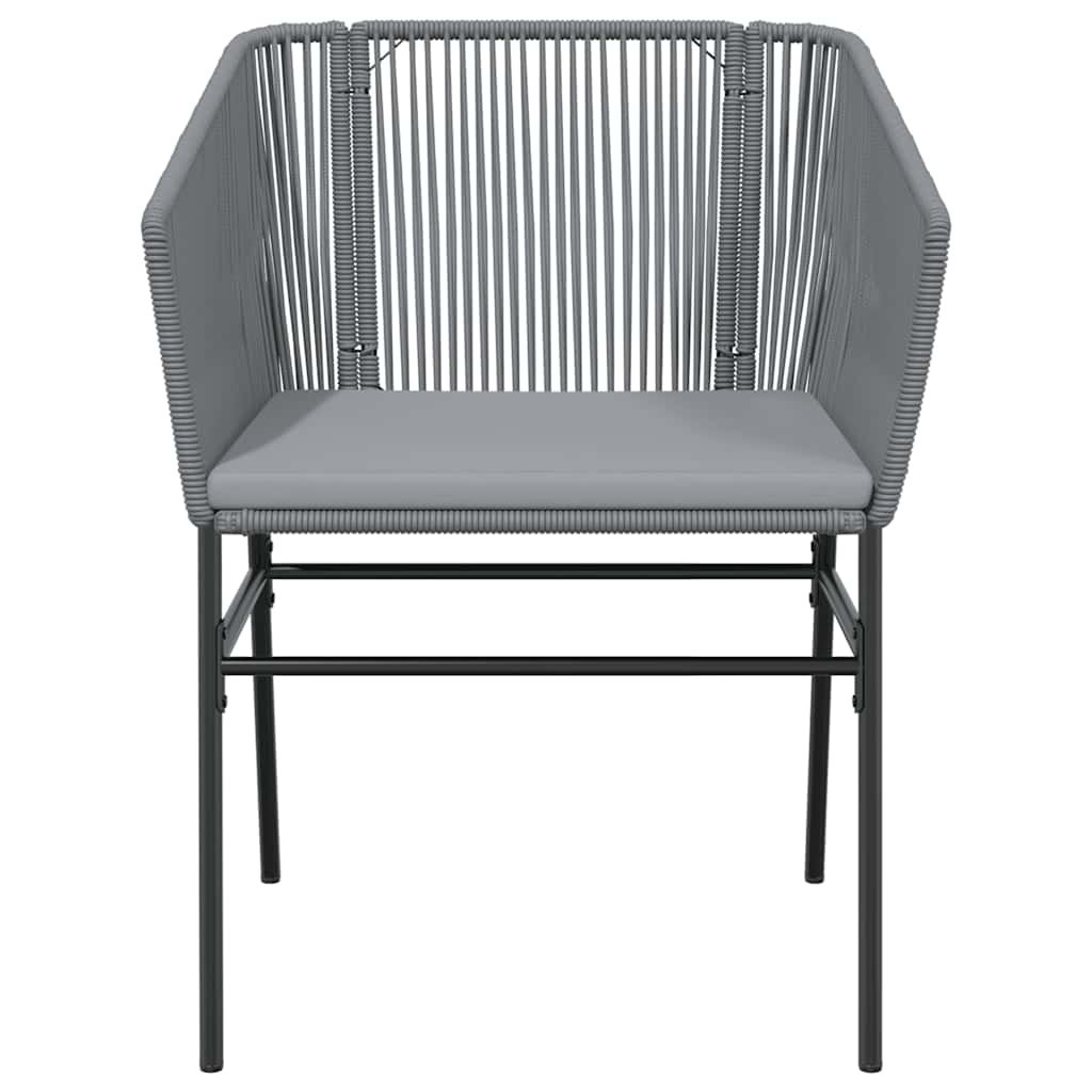 5 részes szürke polyrattan üveg kerti étkezőgarnitúra párnával