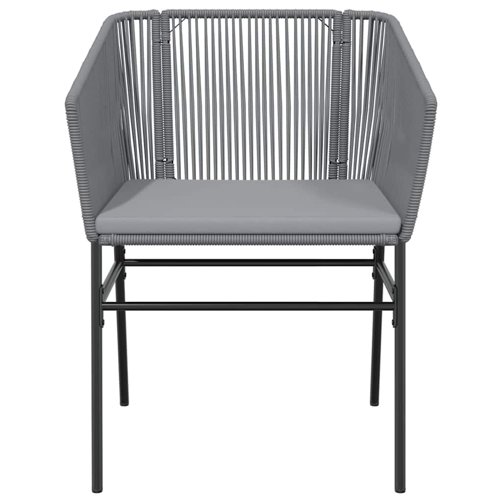 5 részes szürke polyrattan üveg kerti étkezőgarnitúra párnával