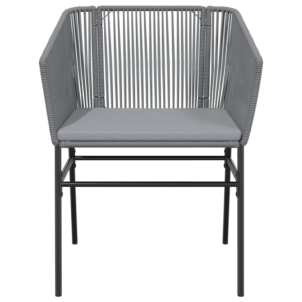 7 részes szürke polyrattan üveg kerti étkezőgarnitúra párnával