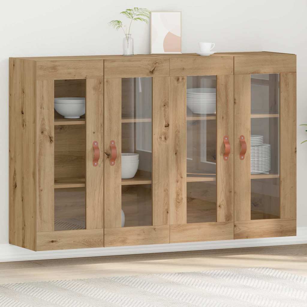 Fali Szekrények 2 db Artisan tölgy 69,5 x 34 x 90 cm Szerelt Fa