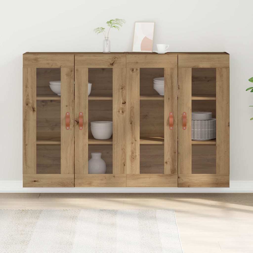 Fali Szekrények 2 db Artisan tölgy 69,5 x 34 x 90 cm Szerelt Fa