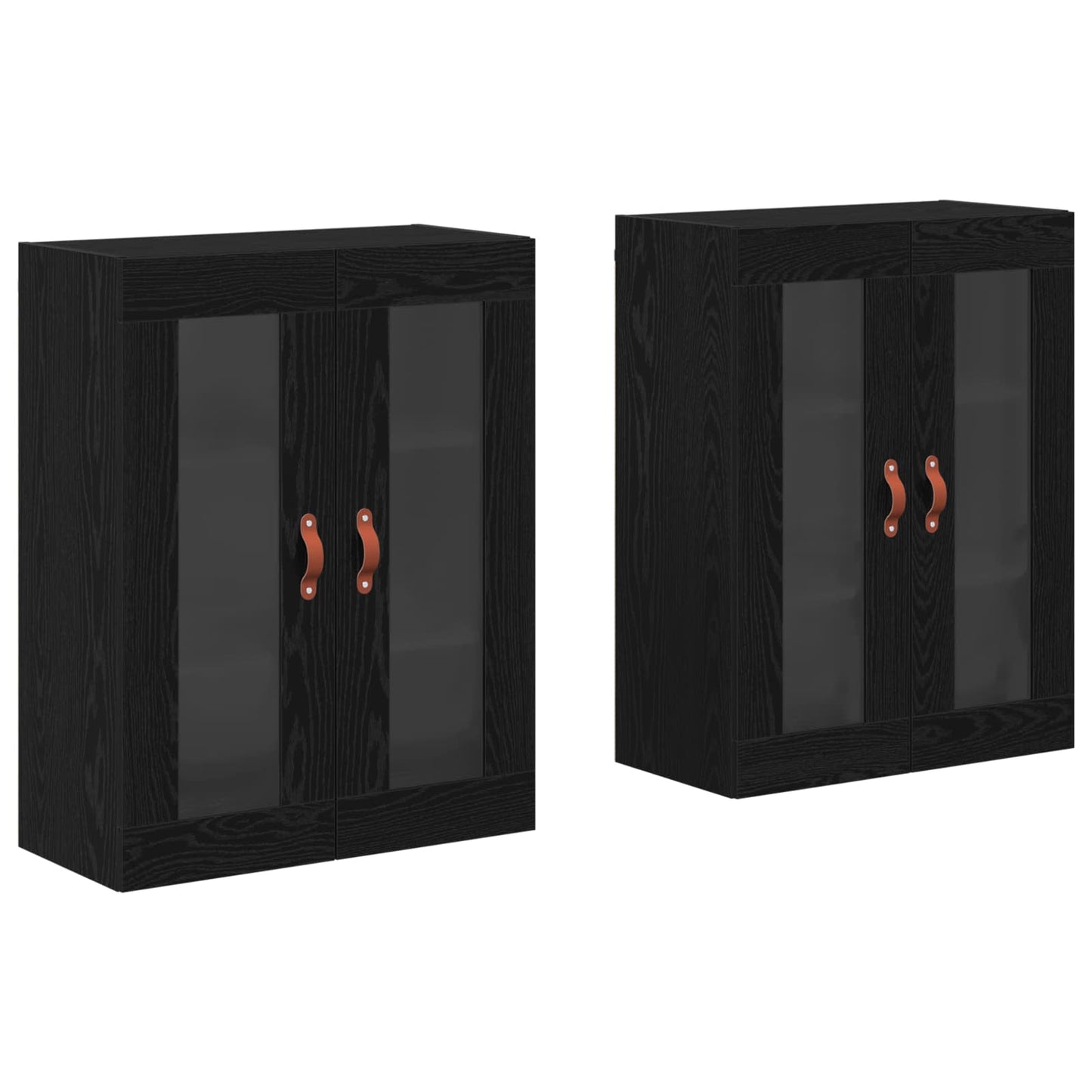 Fali Szekrények 2 db Fekete tölgy 69,5 x 34 x 90 cm Szerelt Fa