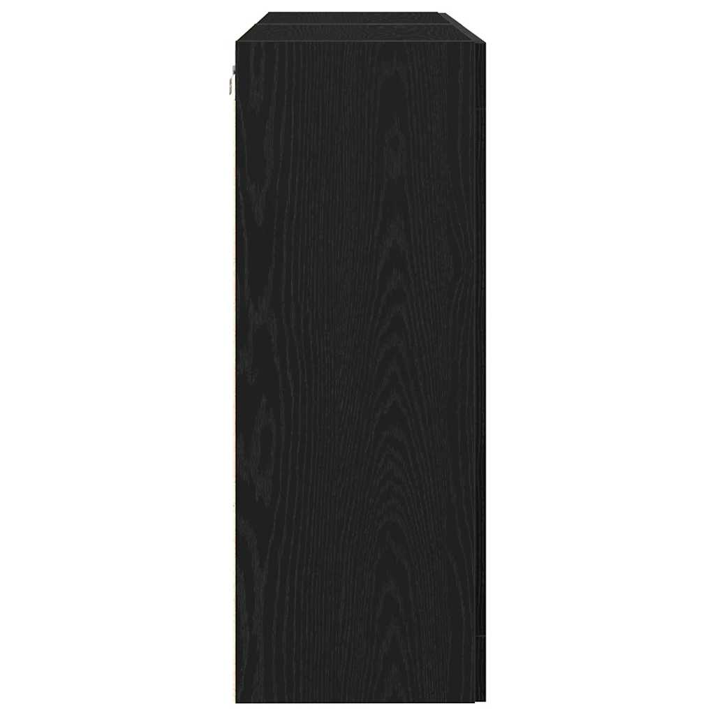 Fali Szekrények 2 db Fekete tölgy 69,5 x 34 x 90 cm Szerelt Fa