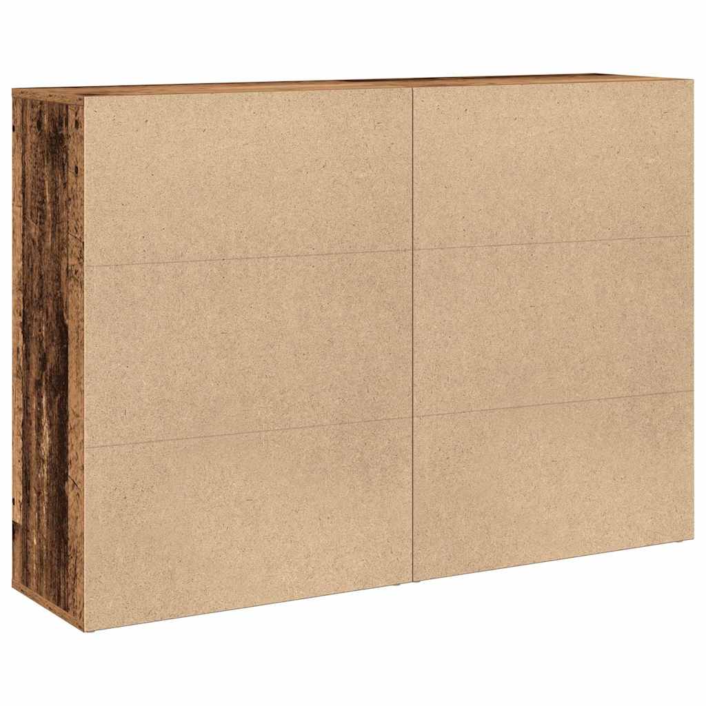 Széf 2 pcs Öreg fa 60 x 31 x 84 cm Faanyag