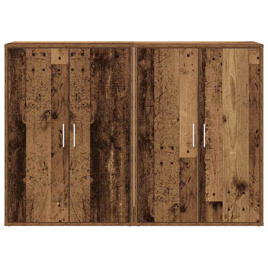 Széf 2 pcs Öreg fa 60 x 31 x 84 cm Faanyag