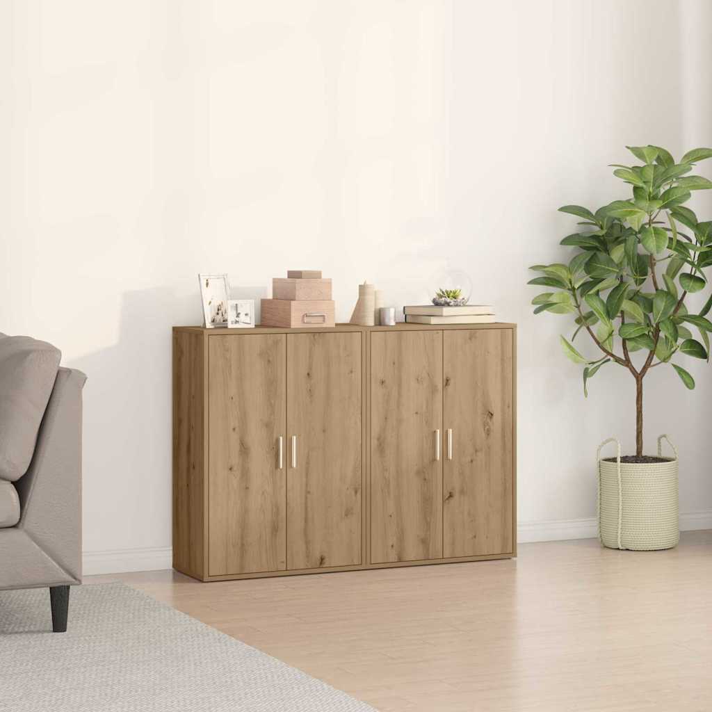 Széf 2 db Artisan tölgy 60 x 31 x 84 cm Szerelt Fa