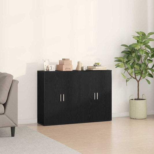 Széf 2 pcs Fekete tölgy 60 x 31 x 84 cm Faanyag