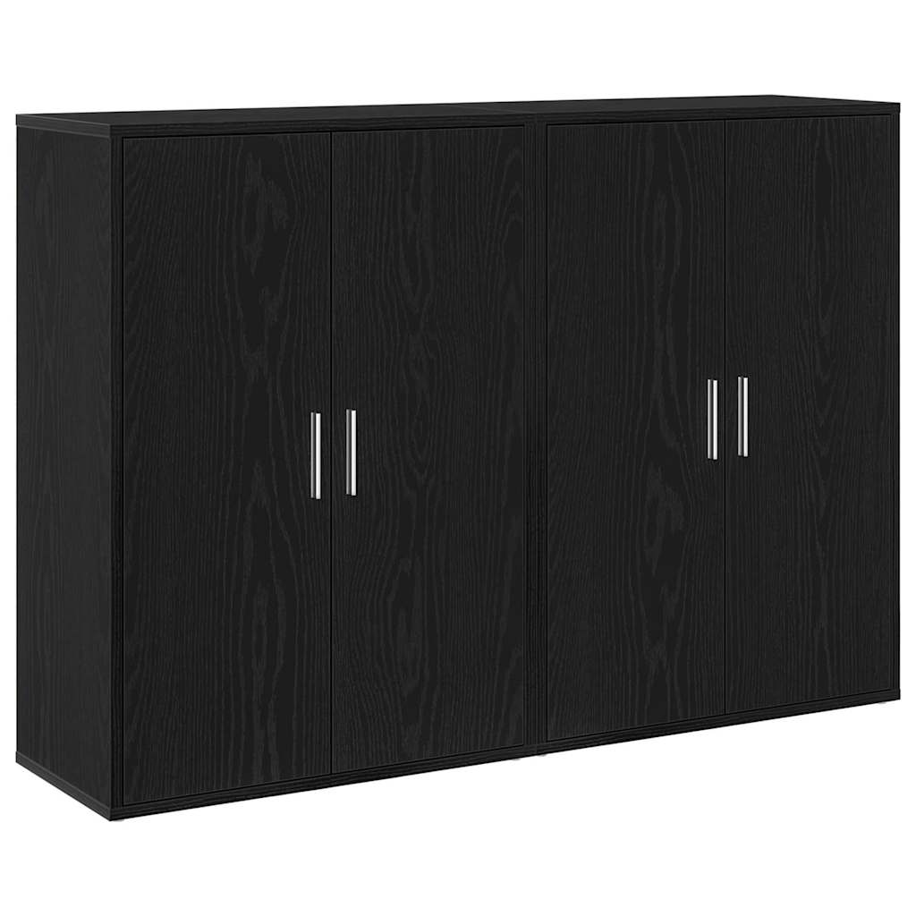 Széf 2 db Fekete tölgy 60 x 31 x 84 cm Szerelt Fa