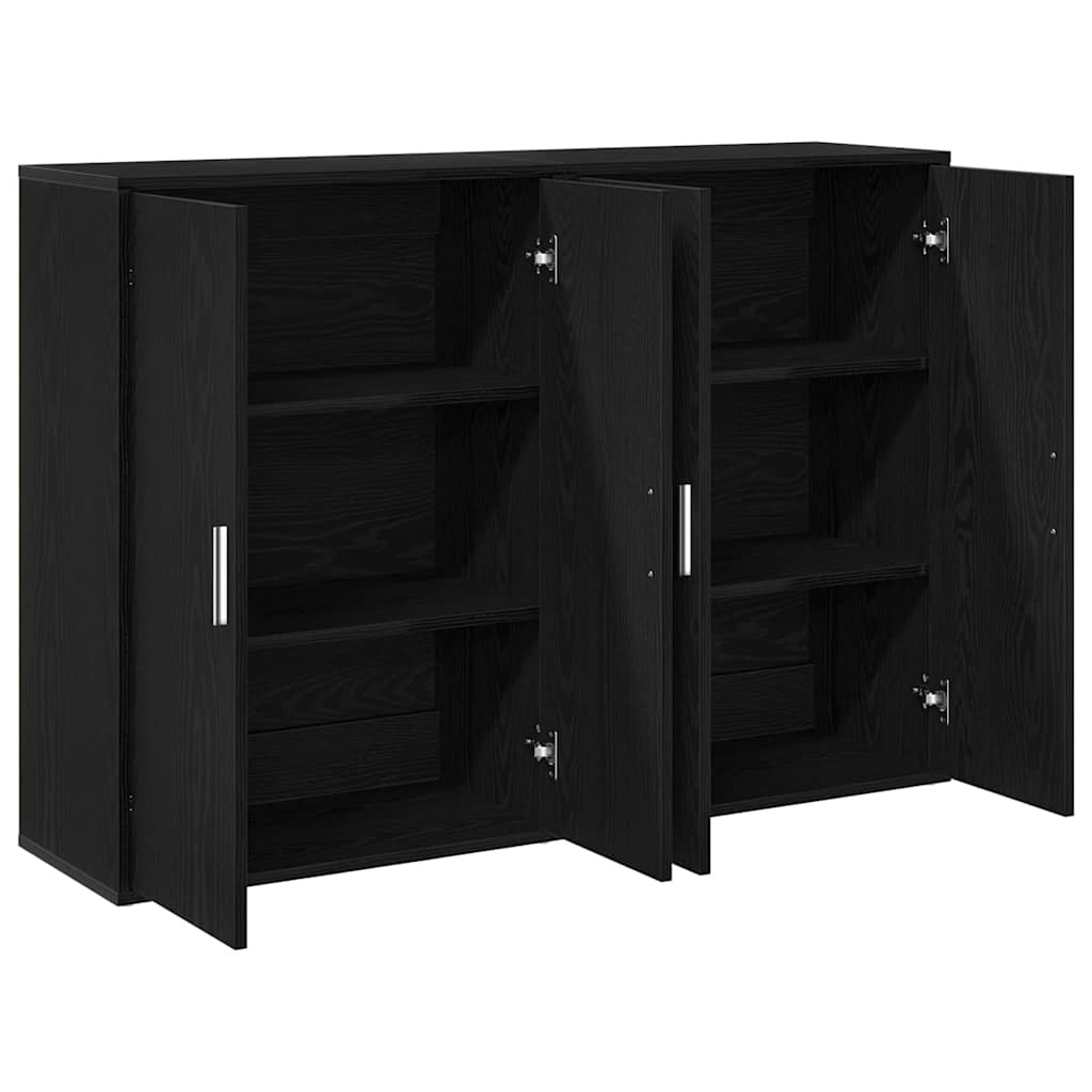 Széf 2 db Fekete tölgy 60 x 31 x 84 cm Szerelt Fa
