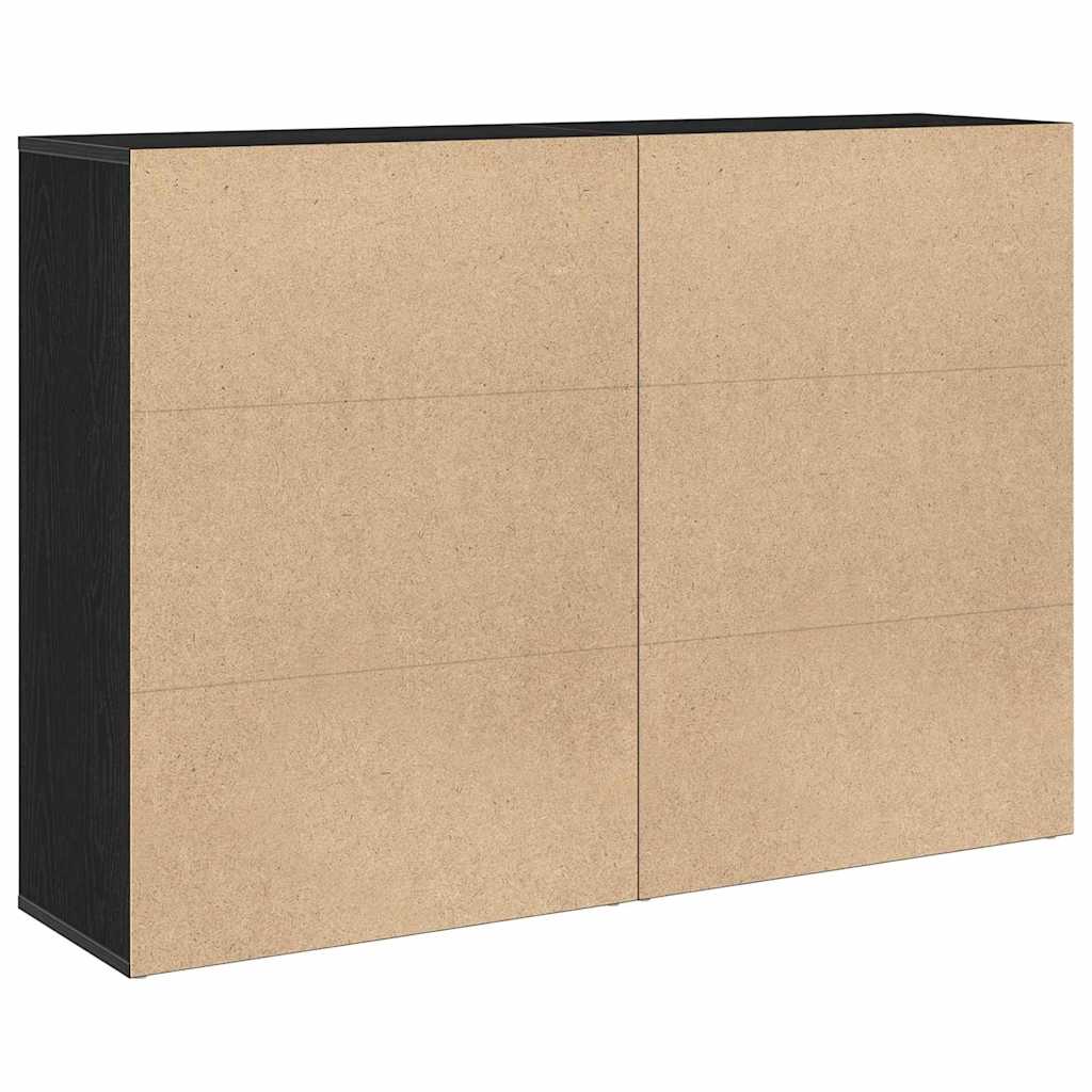 Széf 2 db Fekete tölgy 60 x 31 x 84 cm Szerelt Fa
