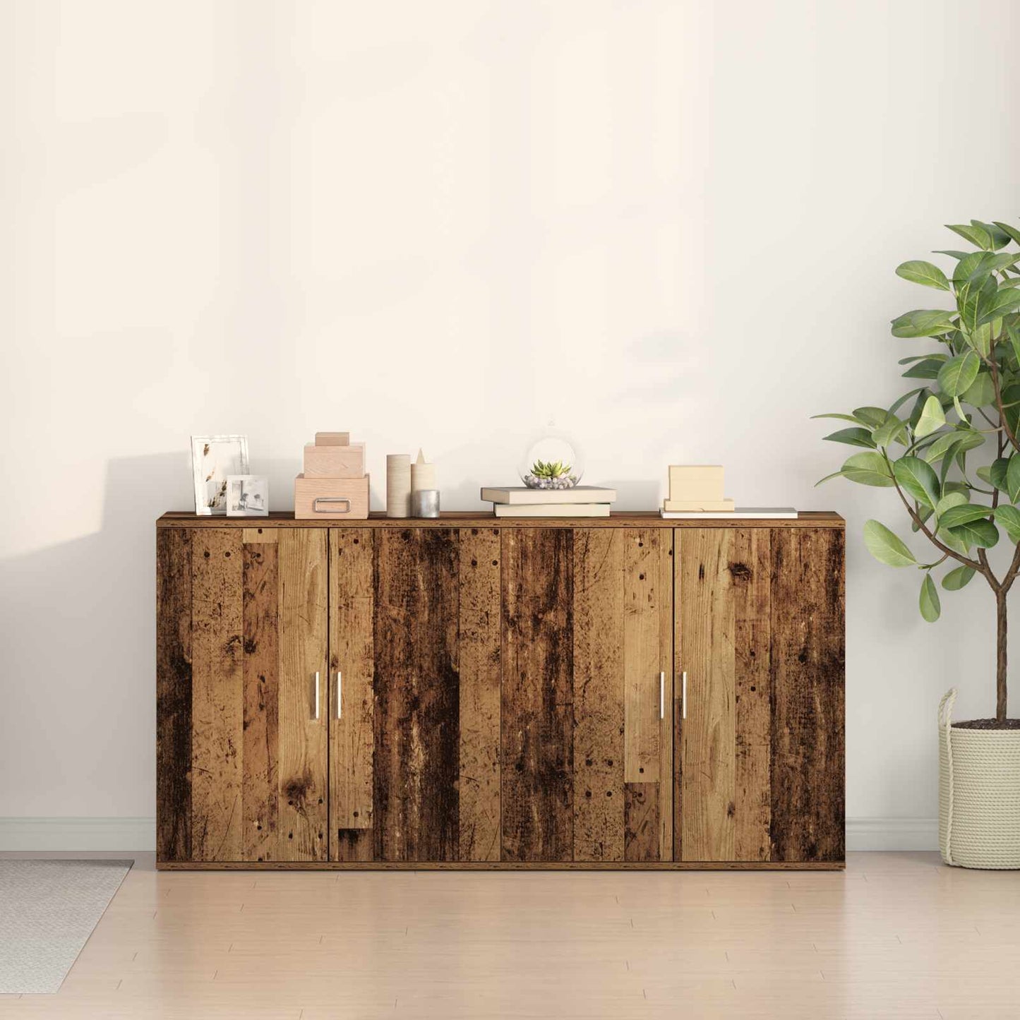 Széf 2 db Öreg fa 79 x 38 x 80 cm Szerelt Fa