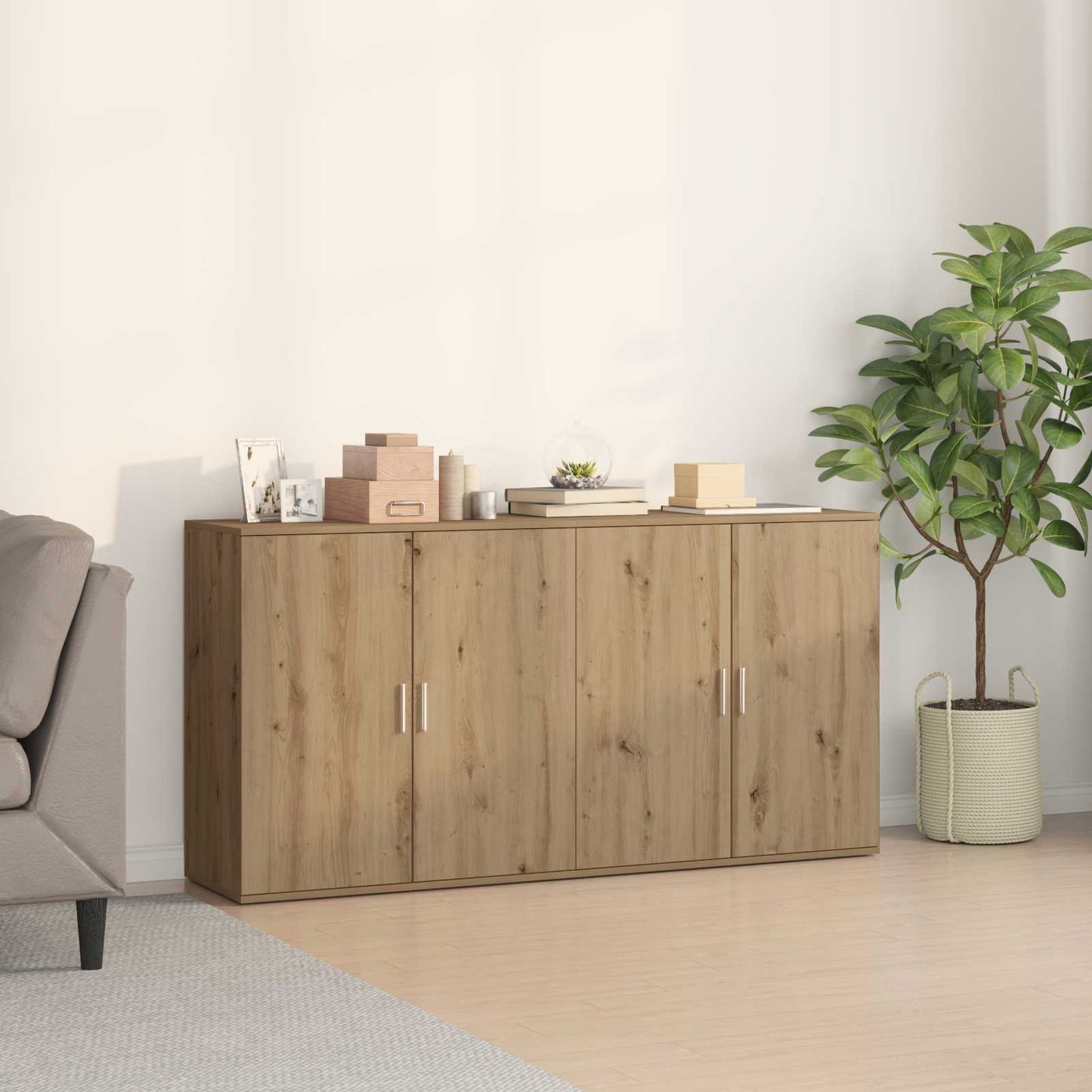 Széf 2 db Artisan tölgy 79 x 38 x 80 cm Szerelt Fa