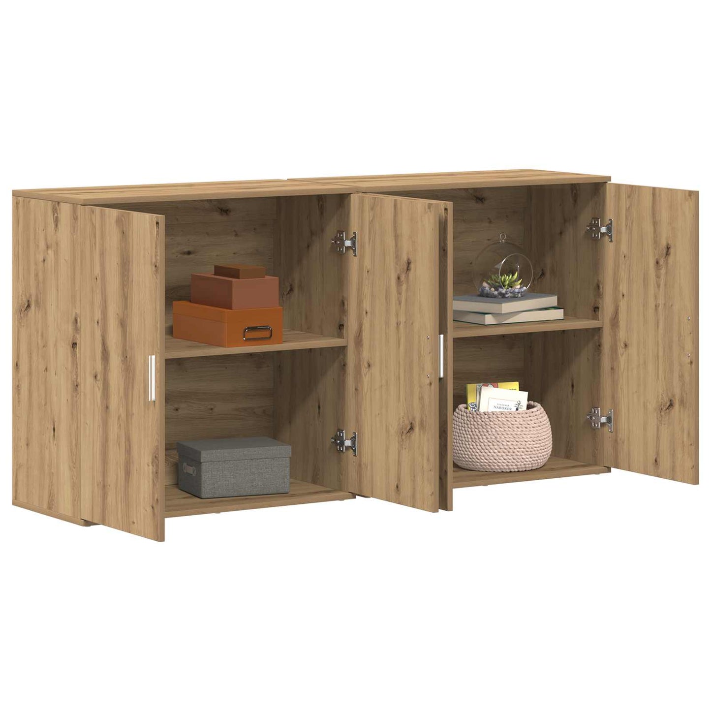 Széf 2 db Artisan tölgy 79 x 38 x 80 cm Szerelt Fa