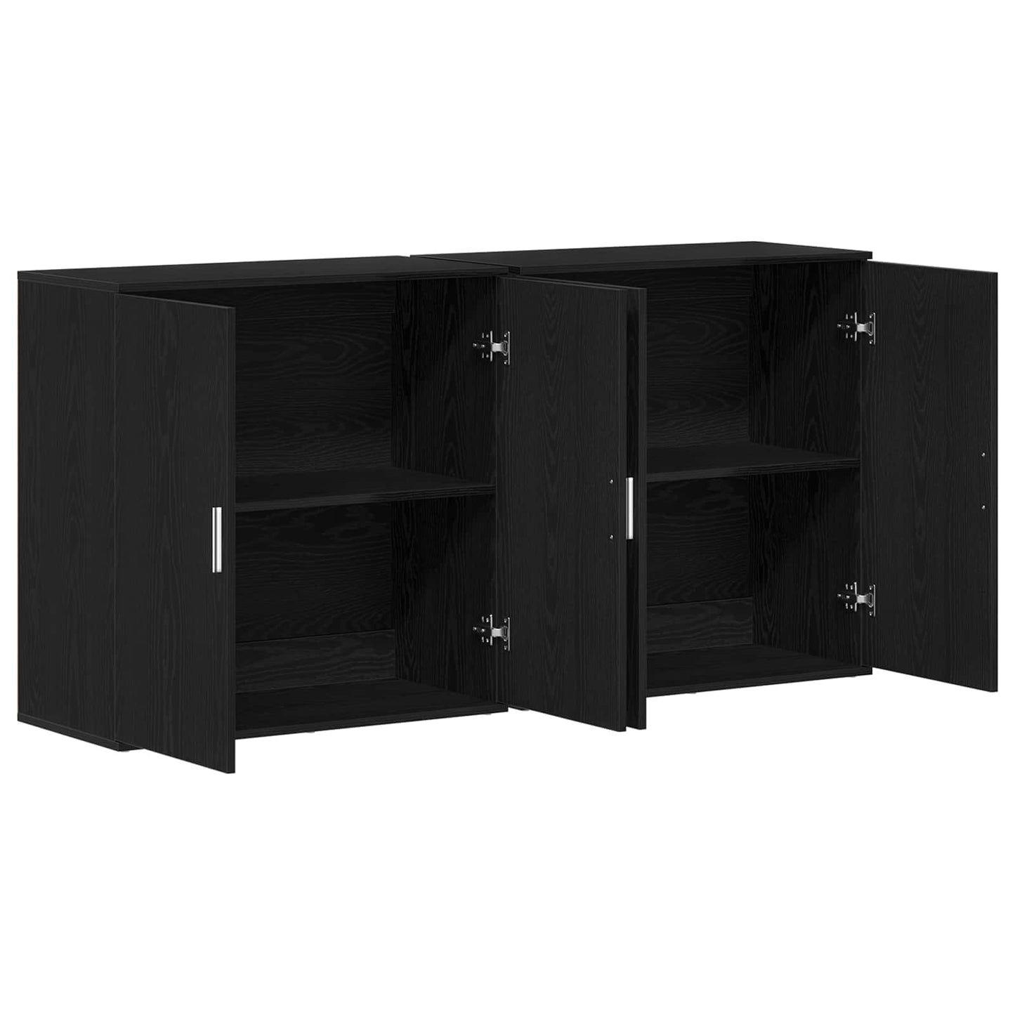 Széf 2 db Fekete tölgy 79 x 38 x 80 cm Szerelt Fa