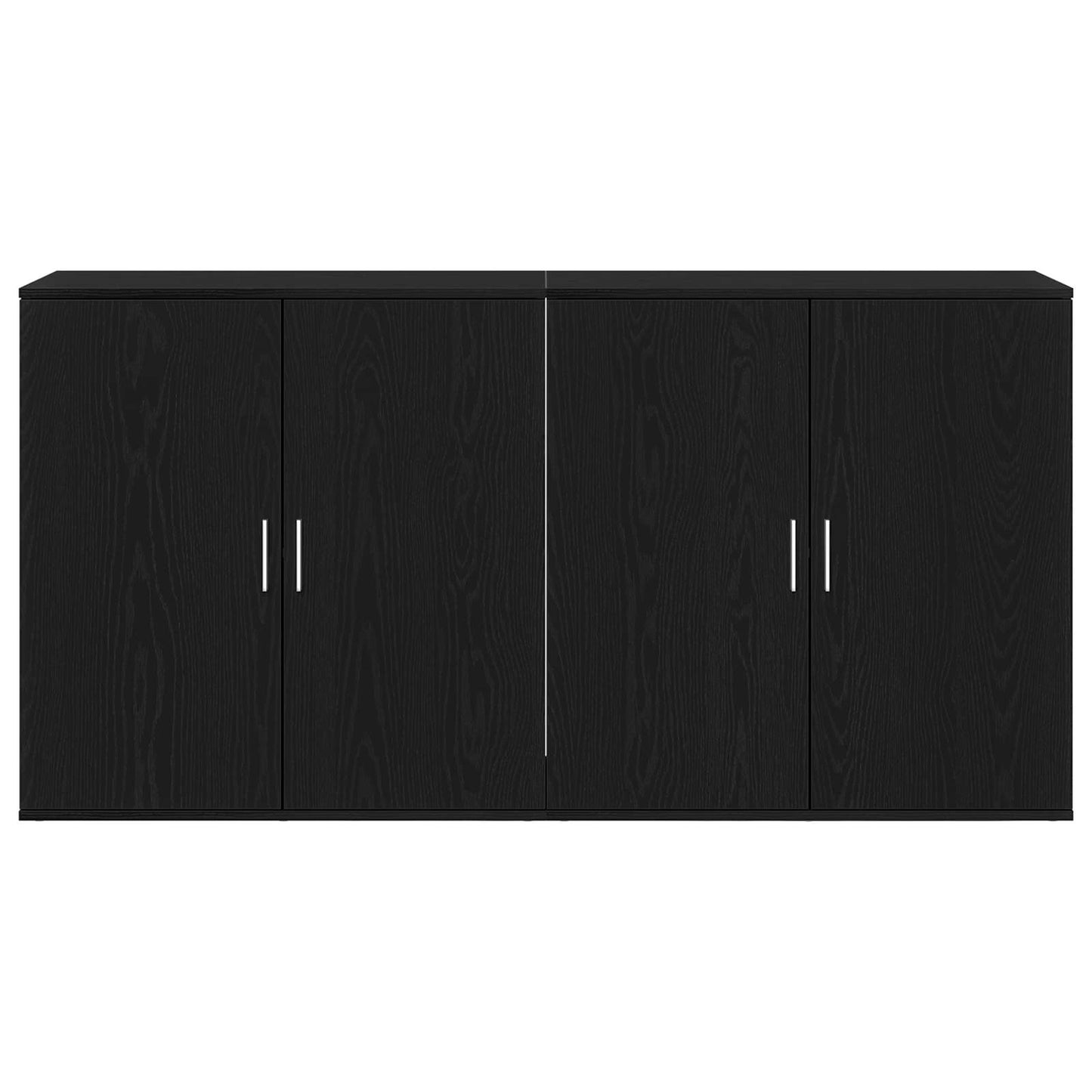 Széf 2 db Fekete tölgy 79 x 38 x 80 cm Szerelt Fa