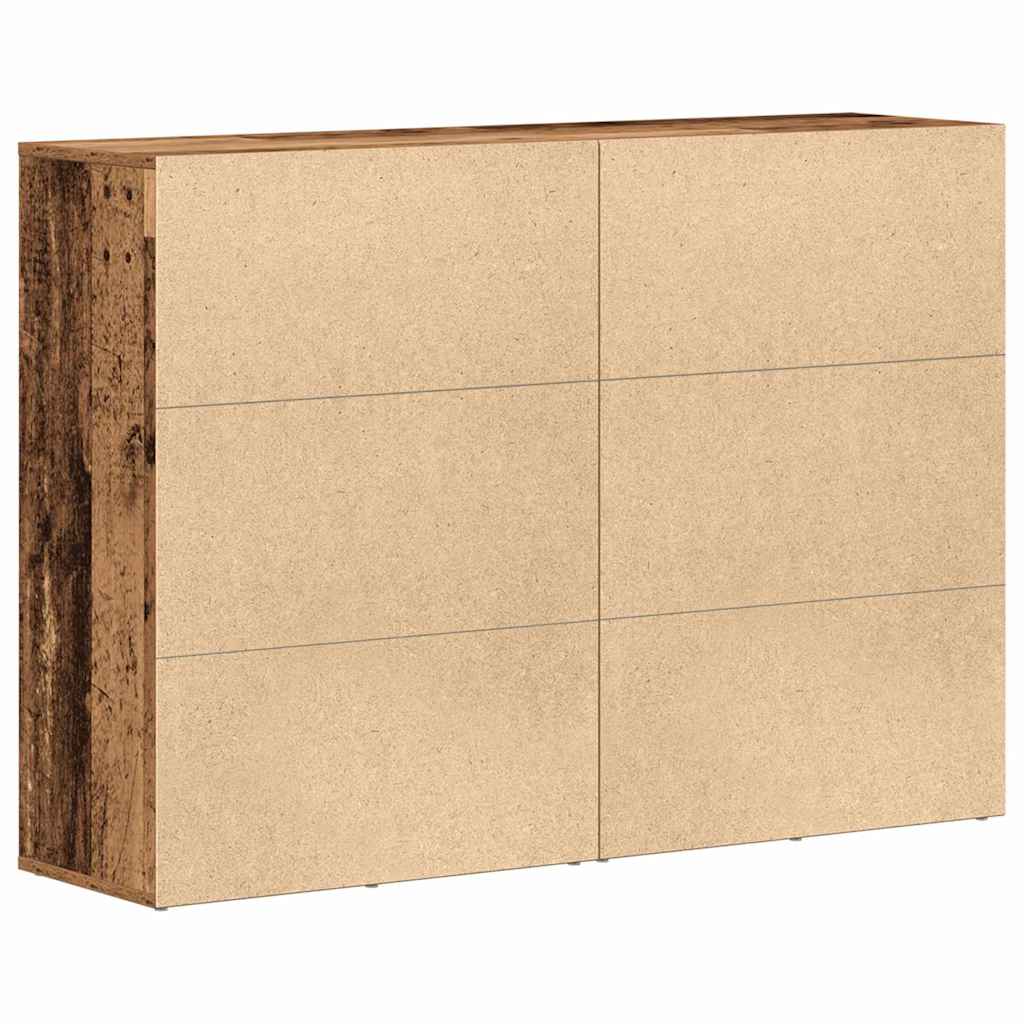 Széf 2 pcs Öreg fa 60 x 31 x 84 cm Szerelt Fa