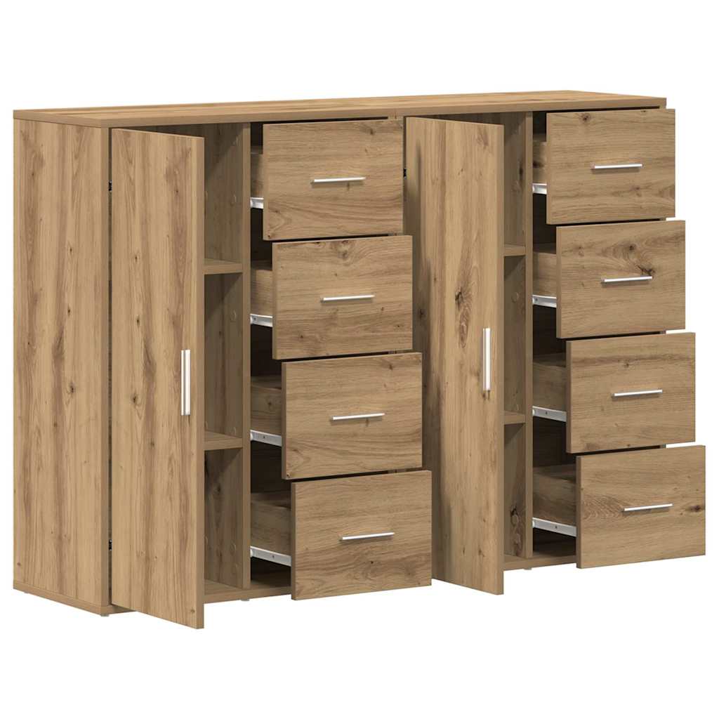 Széf 2 pcs Artisan tölgy 60 x 31 x 84 cm Faanyag