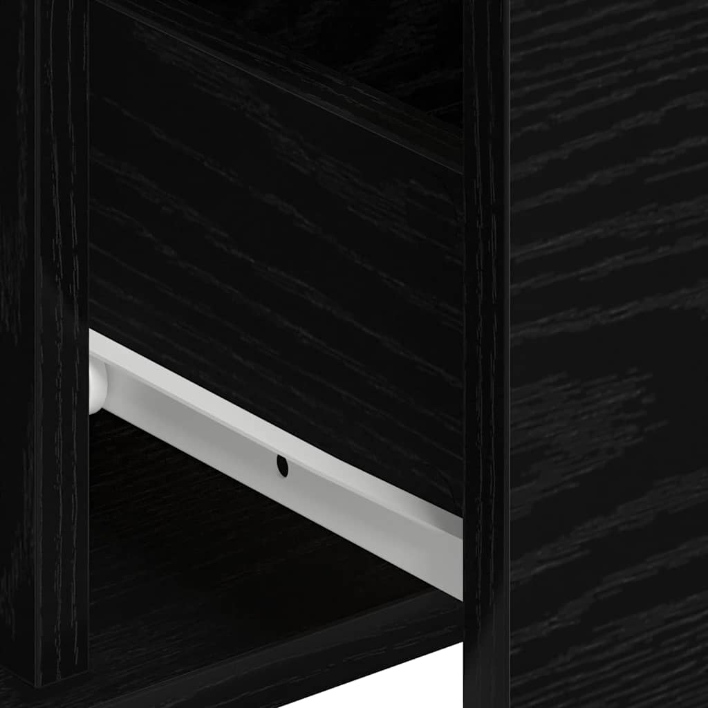 Széf 2 pcs Fekete tölgy 60 x 31 x 84 cm Szerelt Fa