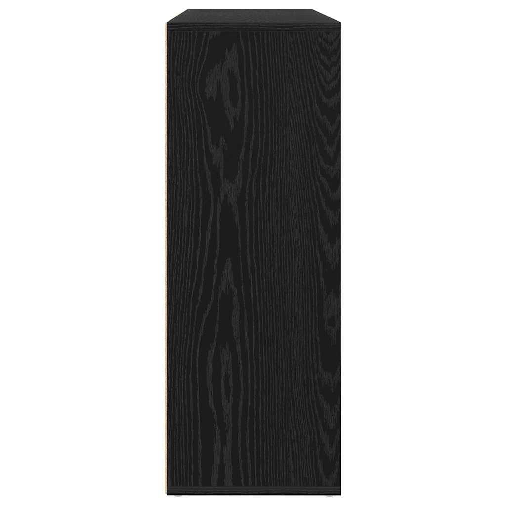 Széf 2 pcs Fekete tölgy 60 x 31 x 84 cm Szerelt Fa
