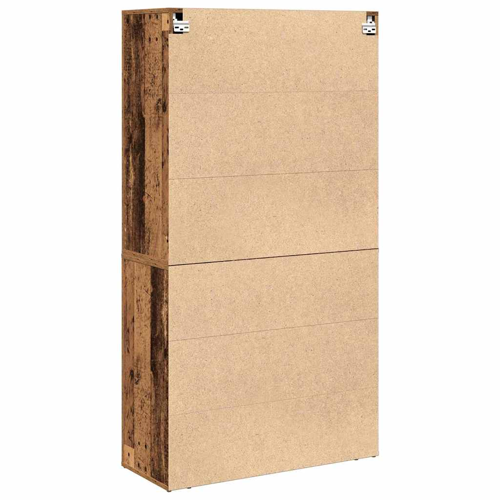 Magas Tároló fiókkal Régi fa 80 x 33 x 150 cm Faanyag