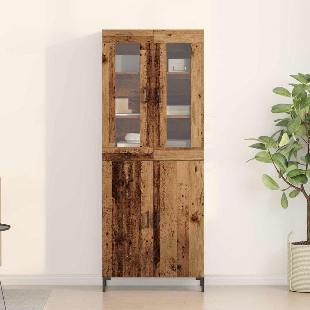Magasfiú 2 pcs Régi fa 69,5 x 34 x 180 cm Faanyag