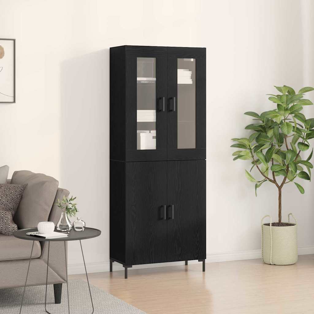Magasfiú 2 db Musta tammi 69,5 x 34 x 180 cm Szerelt Fa