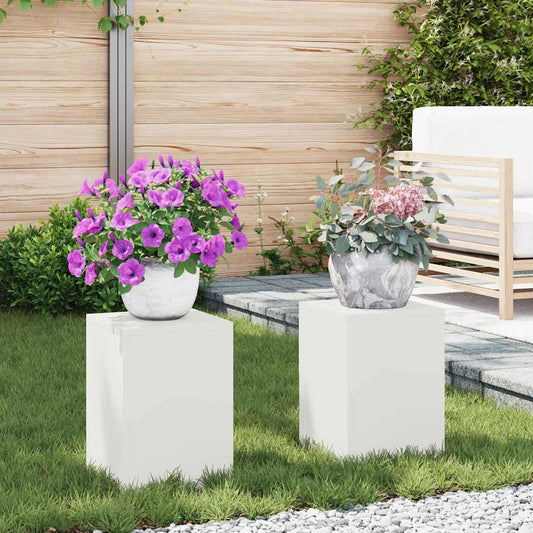 Növényállvány 2 pcs Fehér 24 x 24 x 35 cm Acél