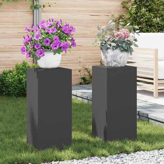 Növényállvány 2 pcs Fekete 24 x 24 x 55 cm Acél