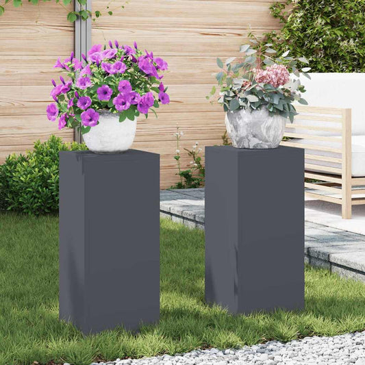 Növényállvány 2 pcs Antracit 24 x 24 x 55 cm Acél