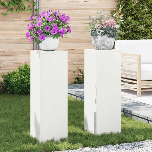 Növényállvány 2 pcs Fehér 24 x 24 x 75 cm Acél