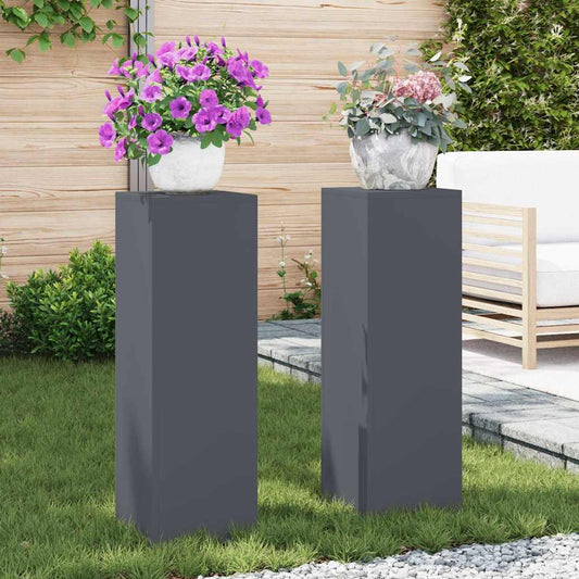Növényállvány 2 pcs Antracit 24 x 24 x 75 cm Acél